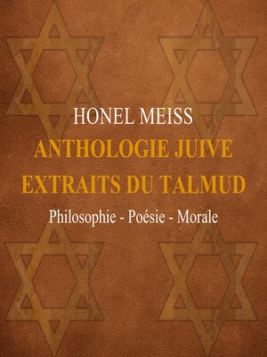 cover image of Anthologie juive. Extraits du Talmud